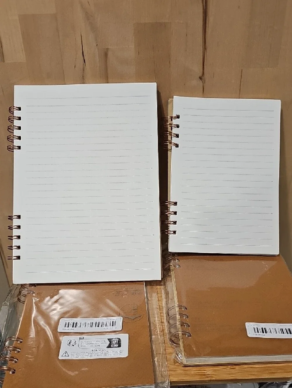 Nature Spiral Notebook Set - Black & Kraft
